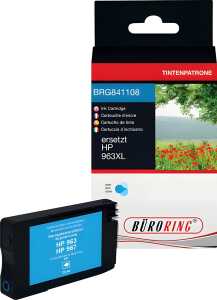 Tintenpatrone, ersetzt HP 963XL C, 26ml, cyan