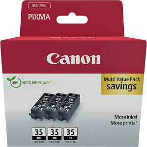 Tintenpatrone PGI-35BK Dreierpack, Canon Drucker, schwarz