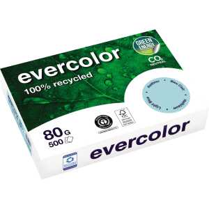 Kopierpapier, DIN A4, 80g/qm, 500 Blatt, Recycling, hellblau