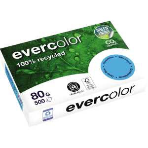 Kopierpapier, DIN A4, 80g/qm, 500 Blatt, Recycling, dunkelblau