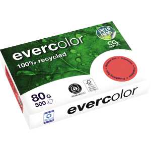 Kopierpapier, DIN A4, 80g/qm, 500 Blatt, Recycling, himbeerrot