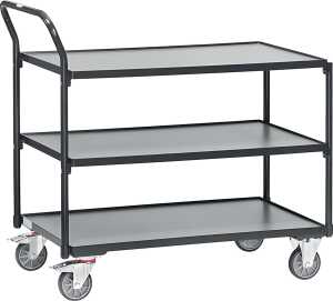 Tischwagen 2752, Ladefläche: 1000 x 600 mm, 2 Böden, anthrazitgrau
