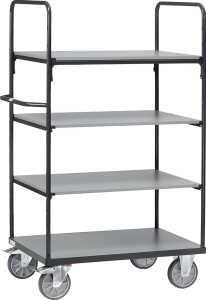 Etagenwagen 8301 , Ladefläche: 1000 x 600 mm, 4 Eböden anthrazitgrau