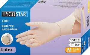 Latexhandschuhe Grip, puderfrei, Gr. 10/XL, weiß, 100 Stück