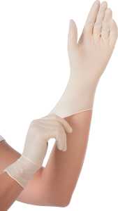 Latexhandschuhe Grip, puderfrei, Gr. 7/S, weiß, 100 Stück