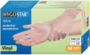 Vinylhandschuhe Ideal, puderfrei, transparent, Gr. 10/XL, 100 Stück