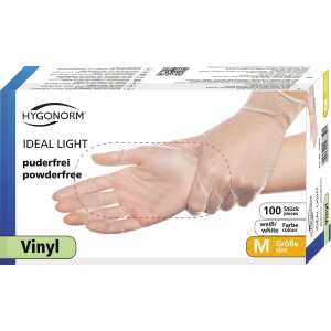 HYGONORM Einweghandschuhe IDEAL LIGHT XL Vinyl transparent 100 St