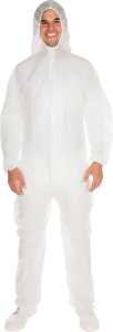 Overall mit Kapuze, PP, Gr. M, weiß, 50 Stück