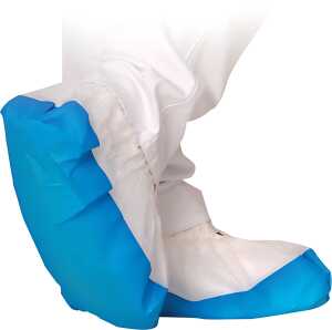 Überschuhe PP/CPE, Eineitsgröße, weiß-blau, 50 Stück