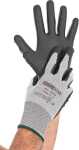 Schnittschutzhandschuhe Strick/PU, grau-schwarz, Gr....