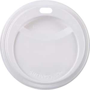Deckel für Pappbecher, mit Öffnung, PS, Ø 80 mm, weiß, 100 Stück