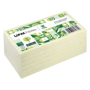 Haftnotiz, 125 x 75 mm, Pastell gelb, 100 Blatt/Block, 6 Blöcke,