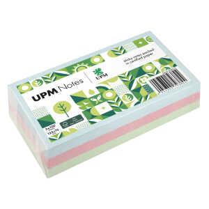 Haftnotiz, 125 x 75 mm, Pastell Mix 100 Blatt/Block, 3 Blöcke,