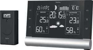 Wetterstation Black Line Plus, Weckfunktion, Kalender