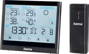 Wetterstation, 3 Außensensoren, Temperatur, Luftfeuchtigkeit