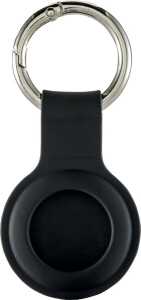 Airtag Anhänger, Silikon-Look, kratzfest, schwarz