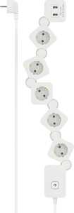 Steckdosenleiste, 5-fach, 1,4 m