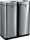 Abfallbehälter the twin bin, 2 x 30 Liter, silber