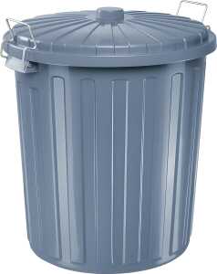 Abfalltonne mit Deckel the big boy Deckel verschließbar 55 Liter, grau