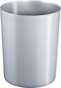 Sicherheitspapierkorb, Aluminium-Einsatz, 13 Liter, silber