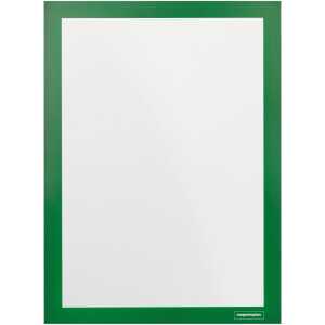 Info-Rahmen, selbstklebend, DIN A4, Magnetverschluß, 2 Stück, grün