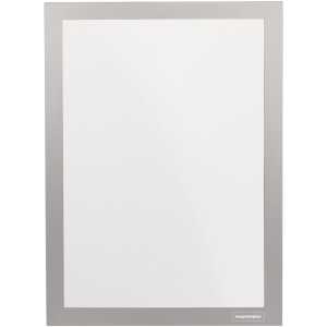 Info-Rahmen, selbstklebend, DIN A3, Magnetverschluß, 2 Stück, silber