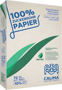 Kopierpapier Calima, Zuckerrohrpapier A4, 72g/qm, naturfarben, 500 Bl