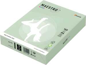 Kopierpapier Maestro Color DIN A4, 160 g/qm, lindengrün, 250 Blatt