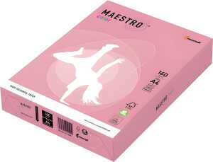 Kopierpapier Maestro Color DIN A4, 160 g/qm, rosa, 250 Blatt