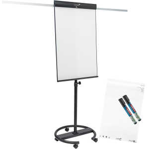 Flipchart pro tripod, Whiteboard-Oberfläche lackierter Stahl, Rundfuß