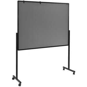Multiboard Premium XL, mobile Pinnwand, Whiteboard, Flipchart, grau