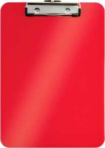 Klemmbrett WOW-Serie, A4, Polystyrol, rot met. für 80 Blatt 80 g/m²)