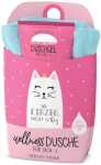 Geschenkset Duschgel 200ml+Handtuch Motiv Katze
