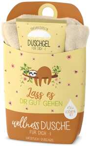 Geschenkset Duschgel 200ml+Handtuch Motiv Faultier