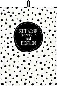 Geschirrtuch 50 x 70 cm, 100 % Baumwolle, 2 Aufhänger, Motiv Zuhause