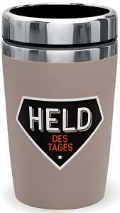 Thermobecher to go 240ml, Doppelwand-Edelstahleinsatz Held des Tages