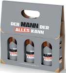 Im Geschenkkarton, 3 x Bier 0,33l, Lagerbier, Motiv Mann...