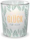 Teelicht, mit Grußfeld für persönliche...