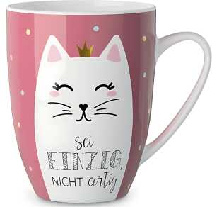 Porzellanbecher 250ml Motiv Katze