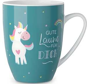 Porzellanbecher 250ml Motiv Einhorn