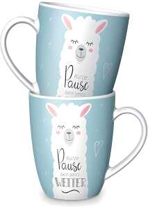 Porzellanbecher 250ml Motiv Lama