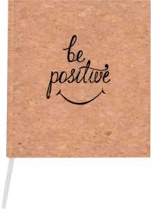 Notizbuch, Korkeinband, Feel good book be positive,128 Seiten blanko,