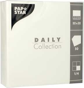 Servietten 32 x 32 cm, unifarben, 50 Stück, weiß