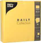 Servietten 32 x 32 cm, unifarben, 50 Stück, gelb