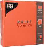 Servietten 32 x 32 cm, unifarben, 50 Stück, nektarine