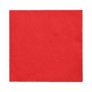 Servietten 32 x 32 cm, unifarben, 150 Stück, rot