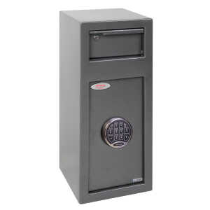 Einwurftresor, elektrisches Schloss, Volumen 19 Liter, graphitgrau