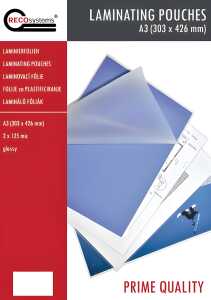 Laminierfolien, 303 mm x 426 mm, A3, Stärke 2 x 125 Micron, glänzend