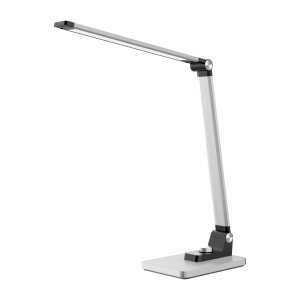 LED-Tischleuchte Breeze, gebürstet silber, Standfuß,