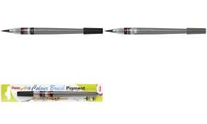 PentelArts Colour Brush Pigment Aqu arellpinselstift, schwarz